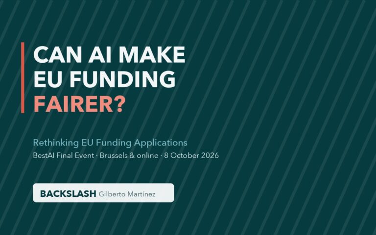 Graphic: Can AI make EU funding fairer? BestAI Final Event, Brussels, 8 October 2026